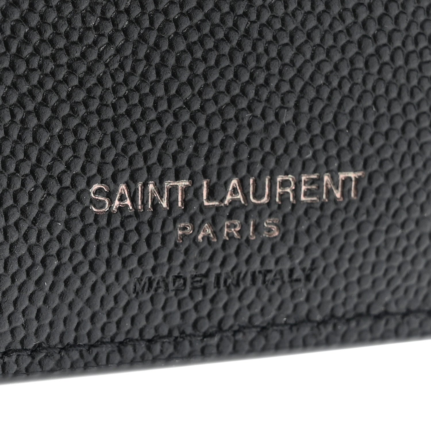 Saint Laurent Grain De Poudre Monogram Monochrome Bifold Wallet Black 8 of 10