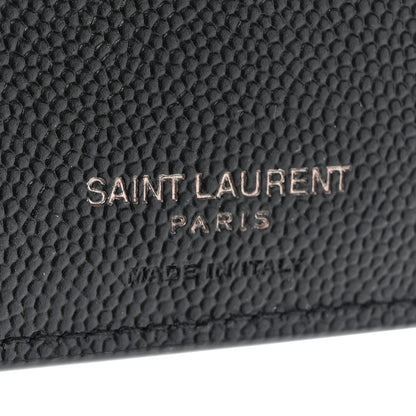 Saint Laurent Grain De Poudre Monogram Monochrome Bifold Wallet Black 8 of 10