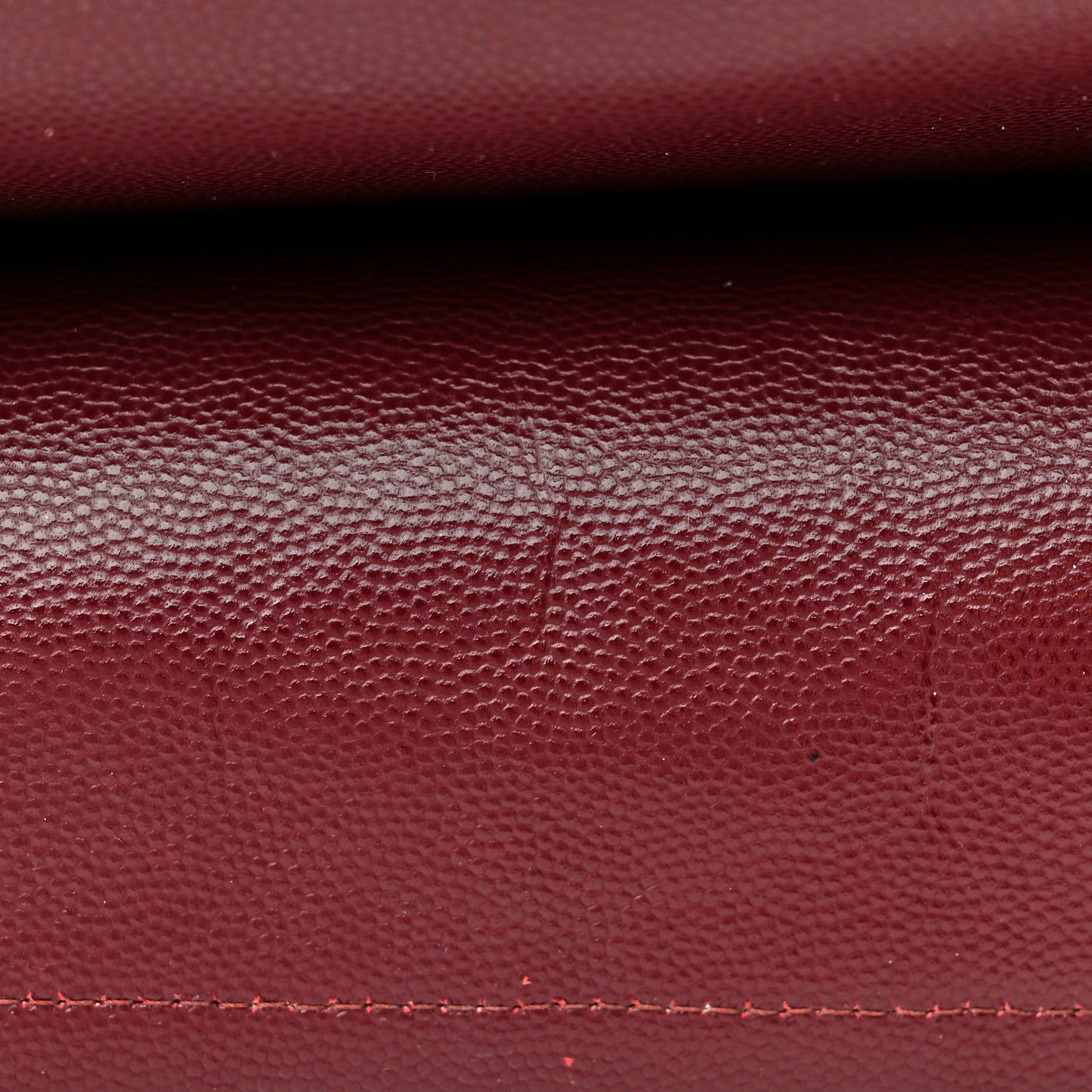 Caviar Quilted Small Double Flap Burgundy