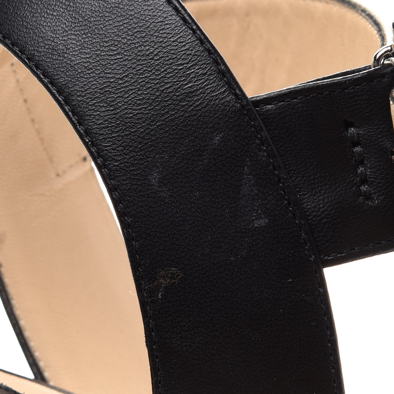 Jimmy Choo Crystal Calfskin Minase Sandals 39.5 Black 11 of 12