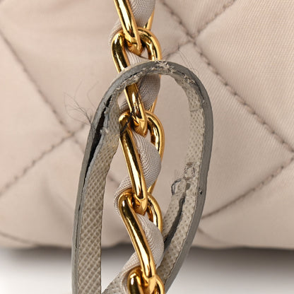 Prada Nylon Tessuto Impuntu Quilted Flap Pomice 12 of 15