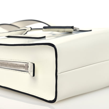 Prada Spazzolato Mini Re-Edition 1995 Double Handle Handbag White 11 of 14