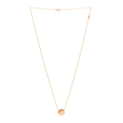 Christian Dior 18K Rose Gold Diamond Large Rose Couture Necklace 3 of 4