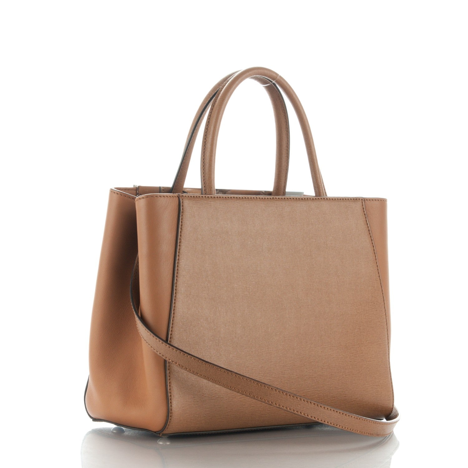 Fendi Vitello Elite Petite 2Jours Tote Orzo 3 of 7