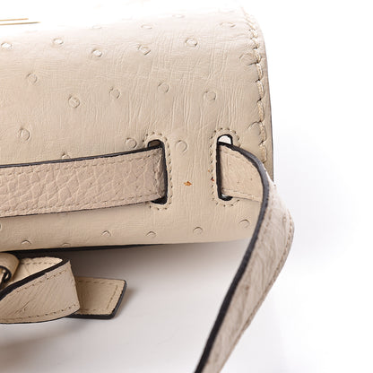 Chloe Ostrich Louise Shoulder Bag Ivory 13 of 14
