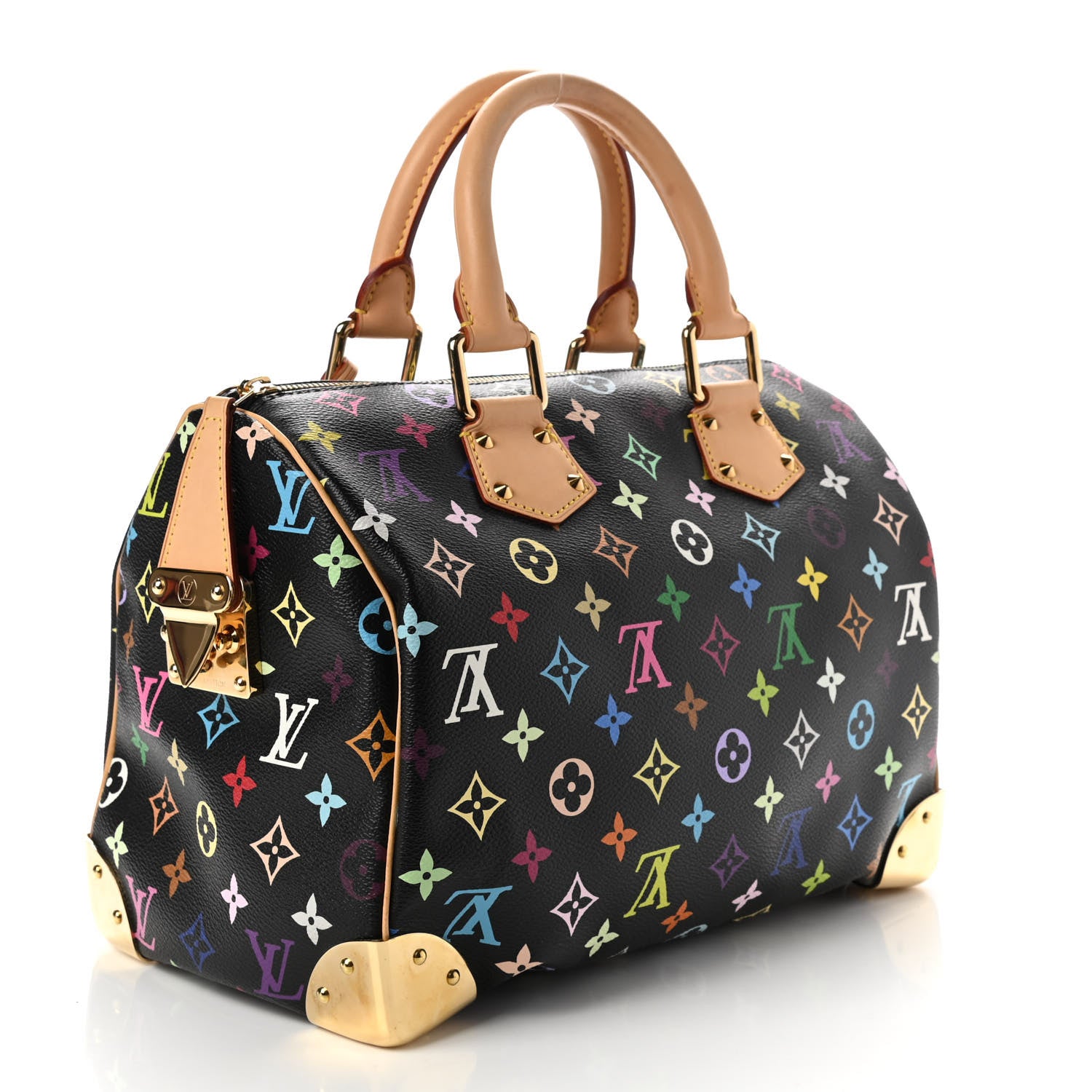 Louis Vuitton Monogram Multicolor Speedy 30 Black 3 of 7