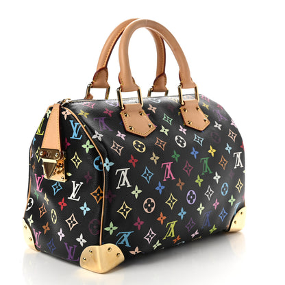 Louis Vuitton Monogram Multicolor Speedy 30 Black 3 of 7