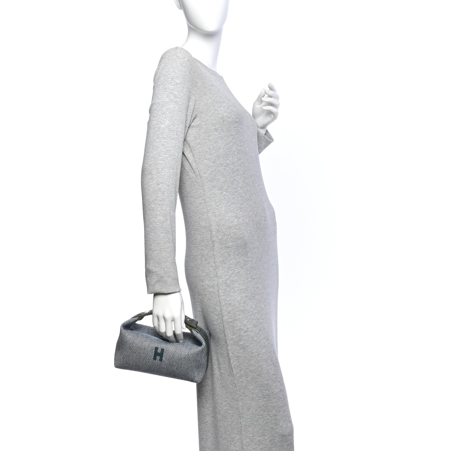 Hermes Wool Small Bride-A-Brac H Natte Pouch Bleu Abysse 2 of 9