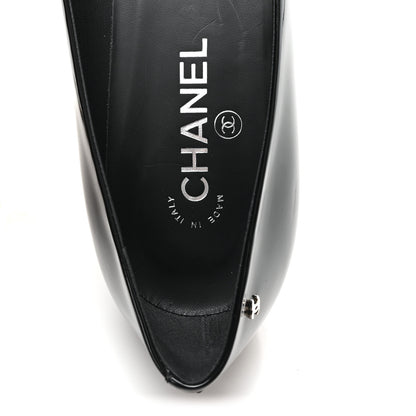 Chanel Patent Calfskin Cap Toe CC Pearl Pumps 41 Black 8 of 10