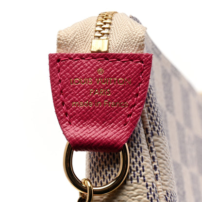 Louis Vuitton Damier Azur 2021 Christmas Animation Hollywood Mini Pochette Accessories Fuchsia 6 of 8