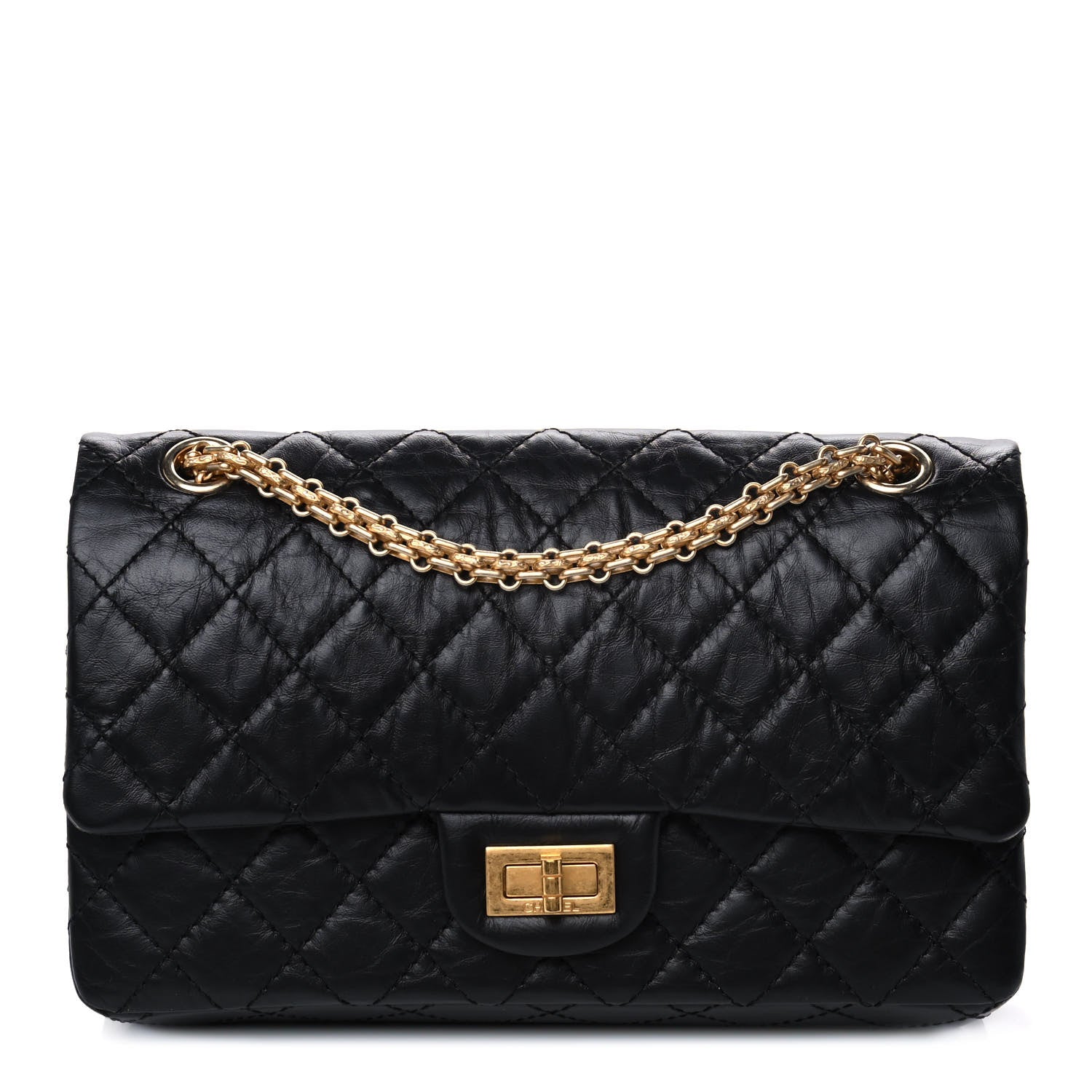 Chanel Aged Calfskin Quilted 2.55 Reissue 225 Flap Black 1 of 11