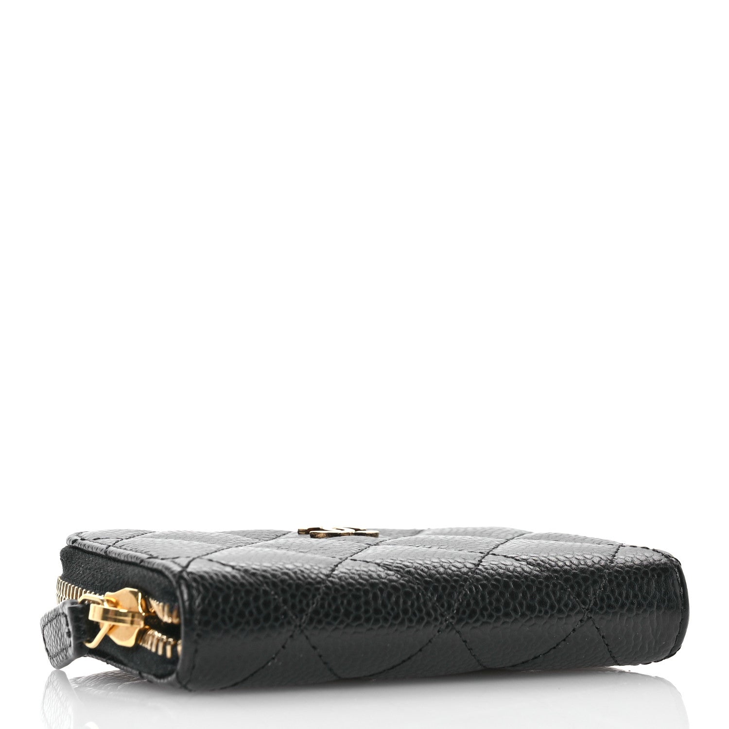 Chanel Caviar Quilted Zip Coin Purse Black 4 of 8