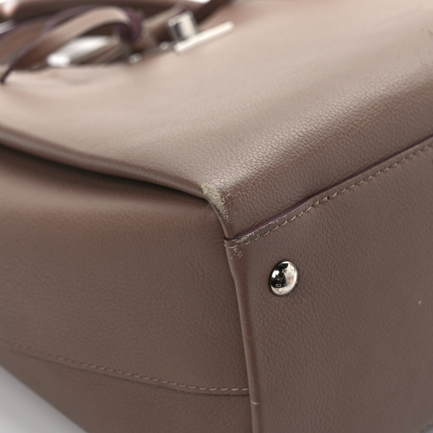 Louis Vuitton Calfskin Lockmeto Taupe Glace 9 of 12