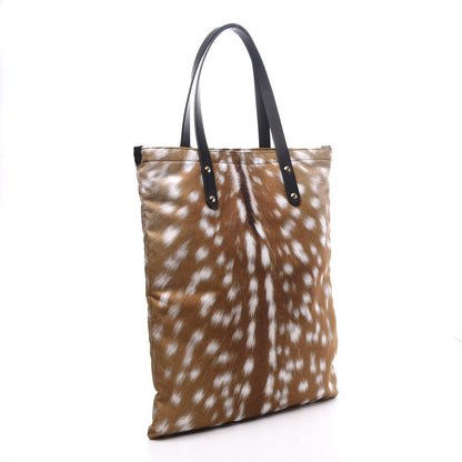 Burberry Nylon Deer Print Flat Tote Bag Black Brown 2 of 10