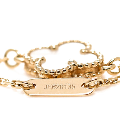 Van Cleef & Arpels 18K Yellow Gold Mother of Pearl Sweet Alhambra Bracelet 4 of 6