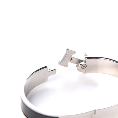 Hermes Enamel Narrow Clic Clac H Bracelet PM Black 4 of 6