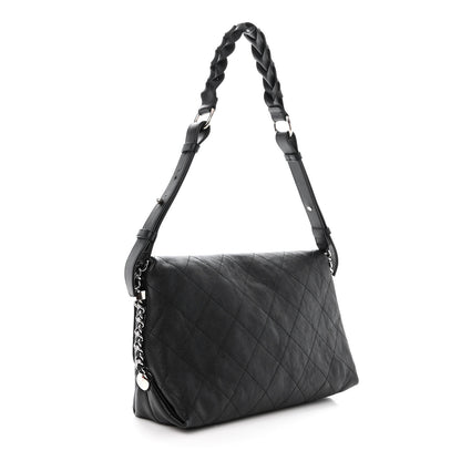 Chanel Grained Calfskin Stitched Small Braided With Style Flap Black 3 of 12