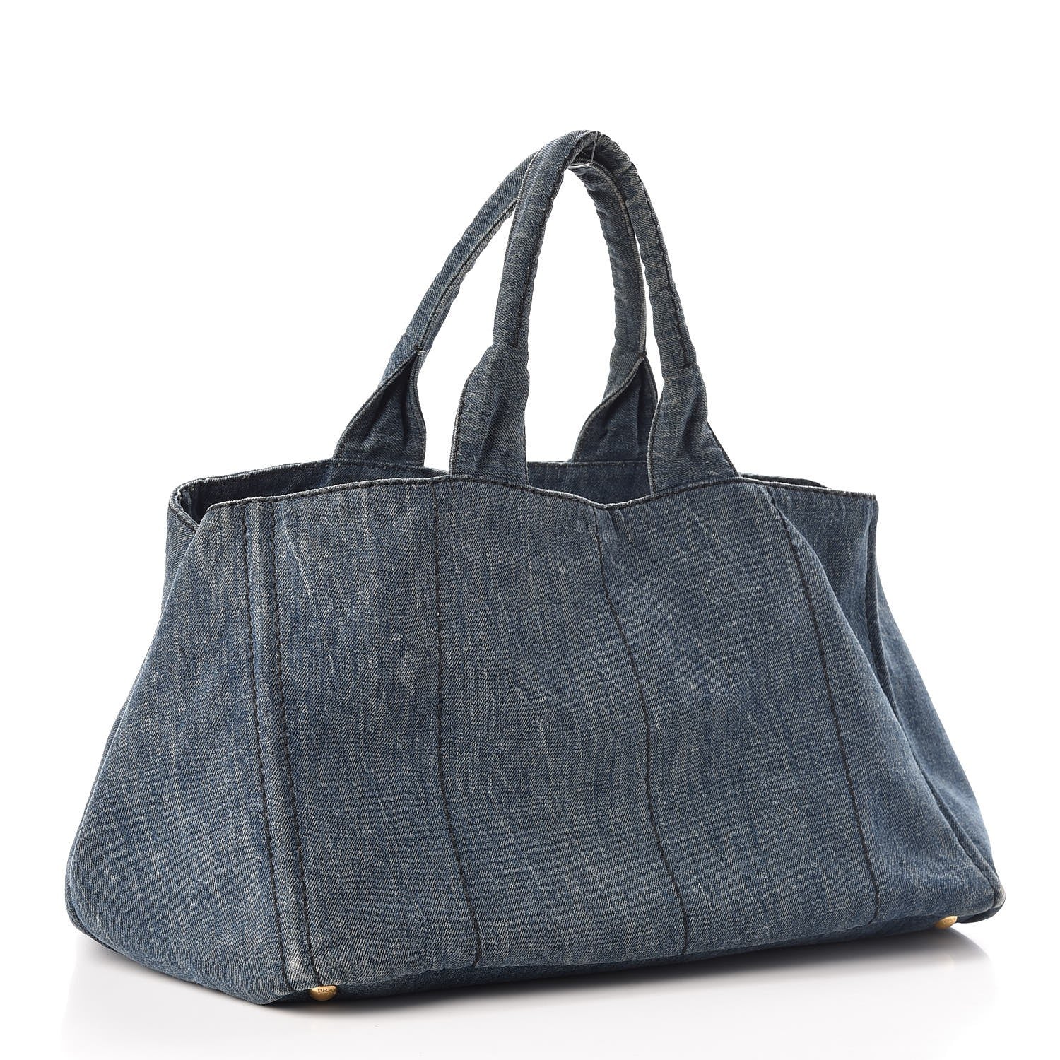Prada Denim Logo Tote 3 of 6