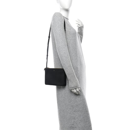 Celine Lambskin Small Trio Crossbody Bag Black 2 of 13