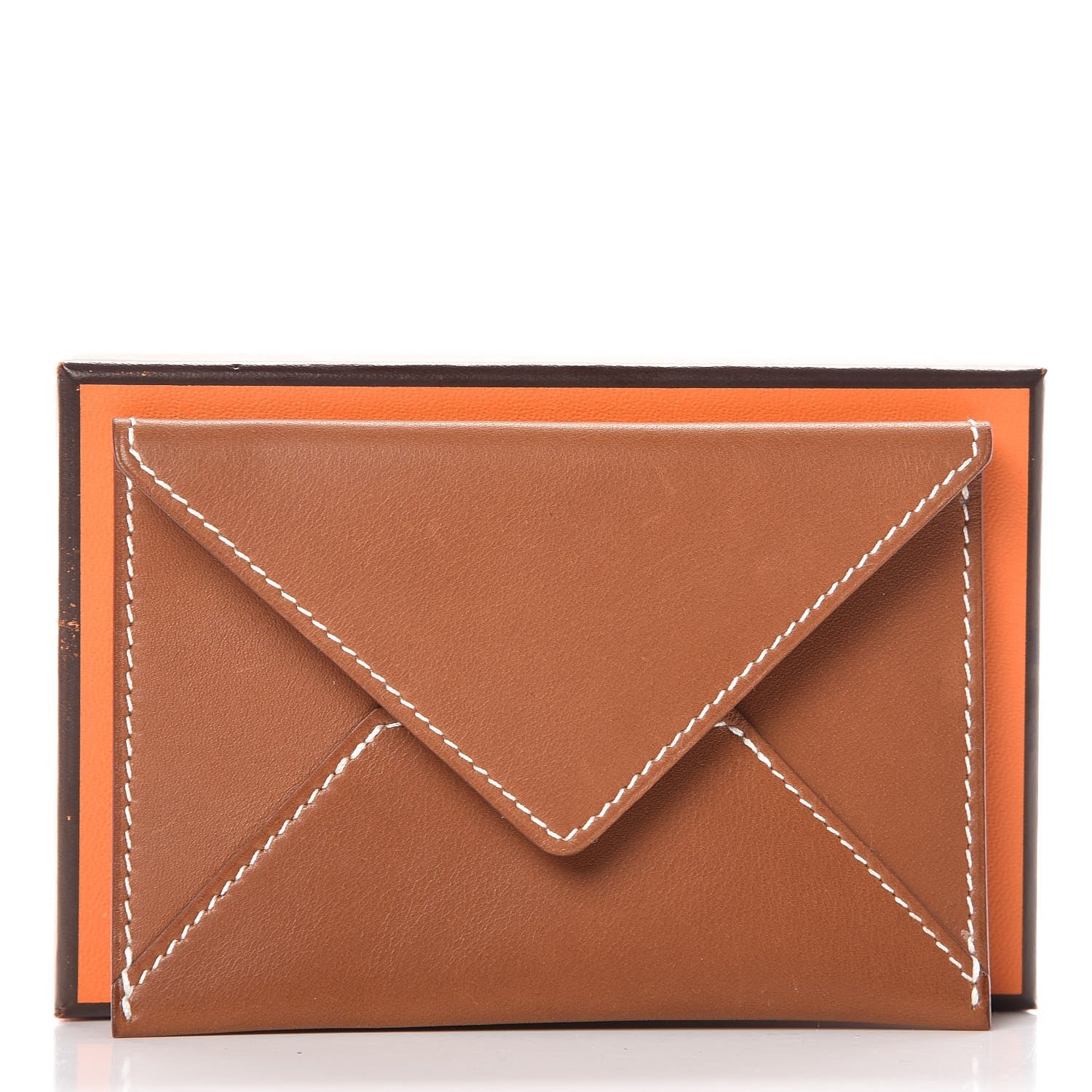 Hermes Natural Barenia Envelope Card Holder Fauve 8 of 8