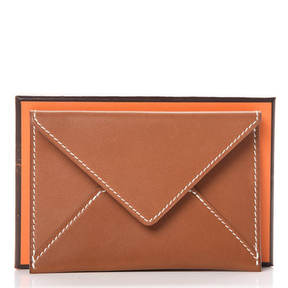 Hermes Natural Barenia Envelope Card Holder Fauve 8 of 8