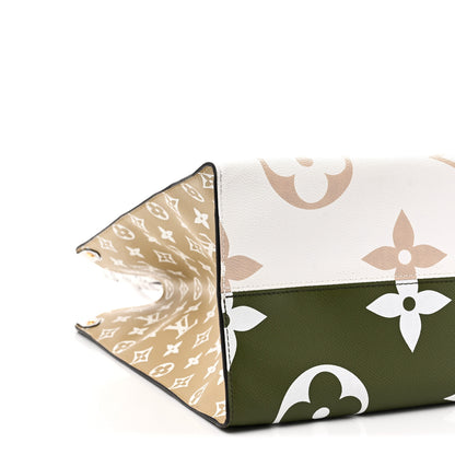 Louis Vuitton Monogram Giant Onthego GM Kaki Beige 8 of 9