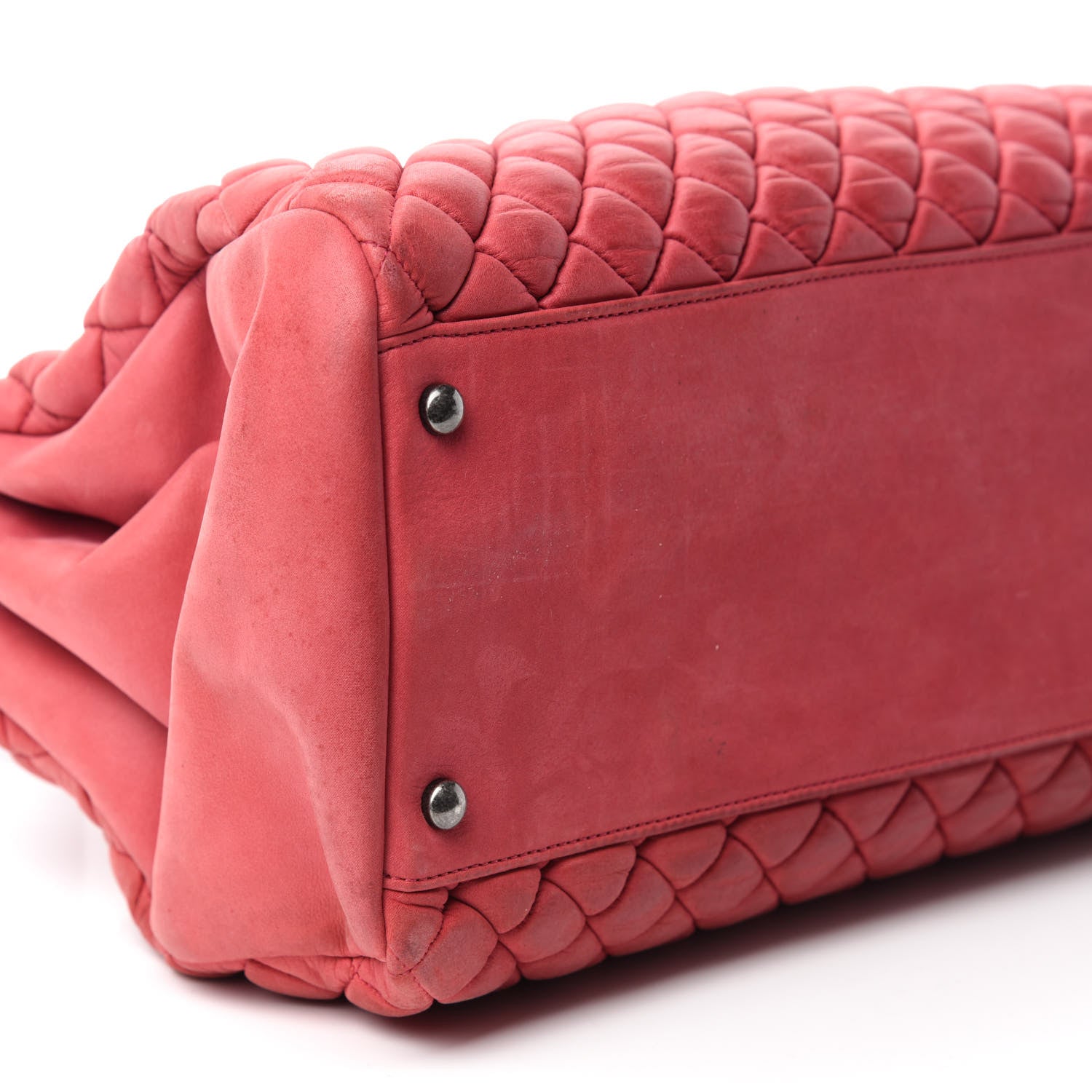 Chanel Iridescent Calfskin Quilted Large Just Mademoiselle Bowling Red 6 of 16