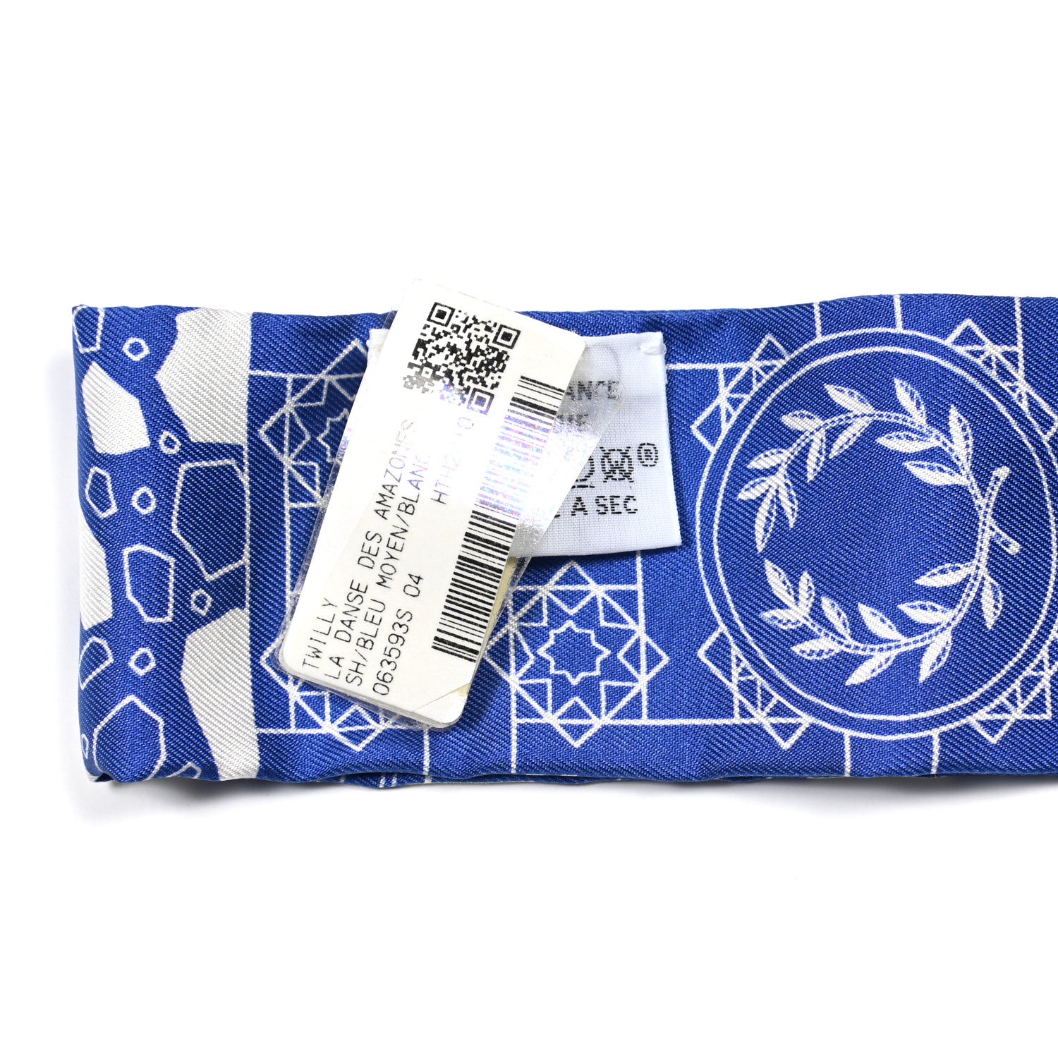 Hermes Silk La Danse Des Amazone Twilly Bleu Moyen White 4 of 4