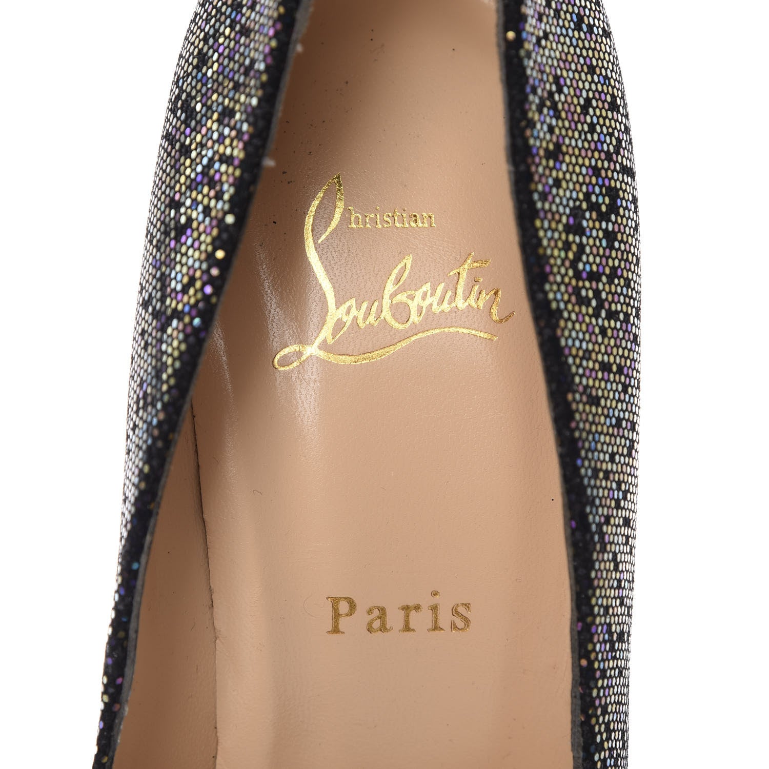 Christian Louboutin Glitter Spotlight Drapesse 160 Pumps 41 Blue Khol Black 7 of 9