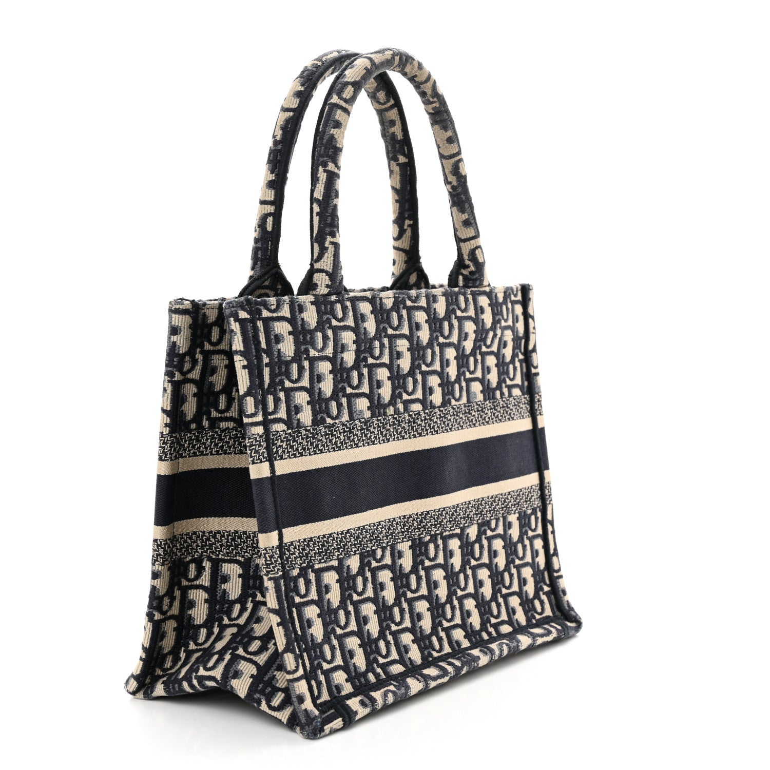 Christian Dior Oblique Small Book Tote Blue Multicolor 3 of 17