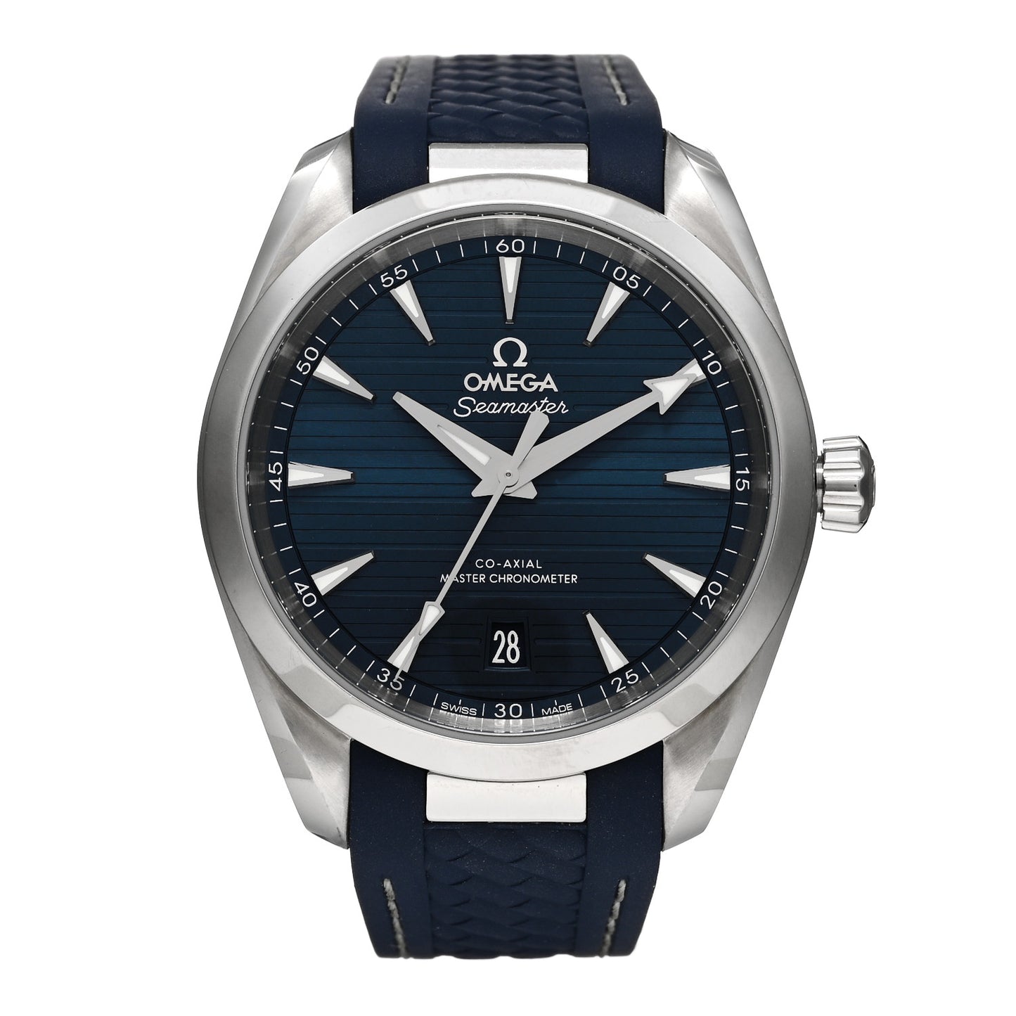 Stainless Steel Rubber 38mm Seamaster Aqua Terra Master Co-Axial Chronometer Automatic Watch Blue 220.12.38.20.03.001