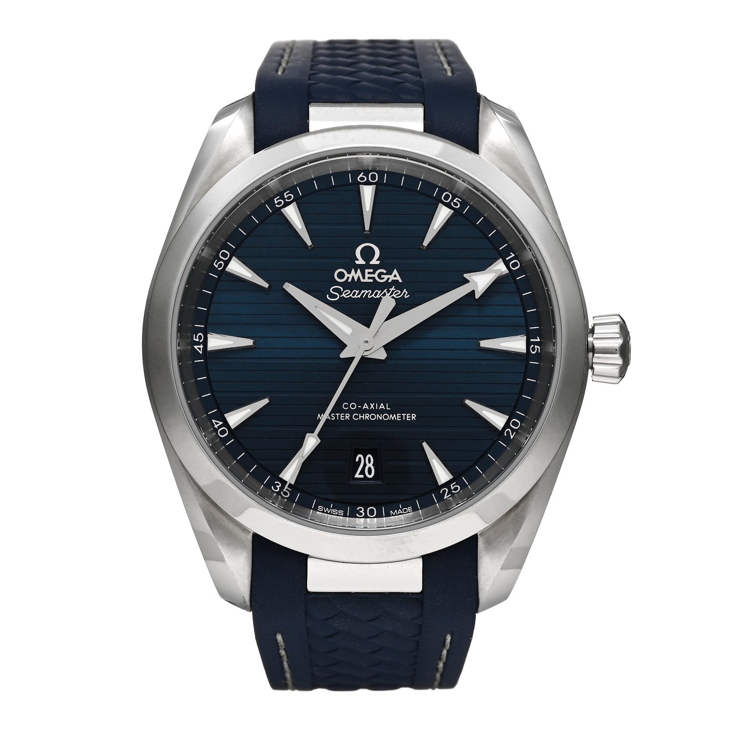 Omega Stainless Steel Rubber 38mm Seamaster Aqua Terra Master Co-Axial Chronometer Automatic Watch Blue 220.12.38.20.03.001 1 of 5