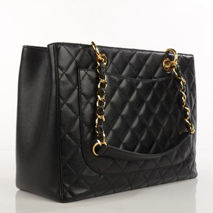 Chanel Caviar Quilted Grand Shopping Tote GST Black 3 of 8