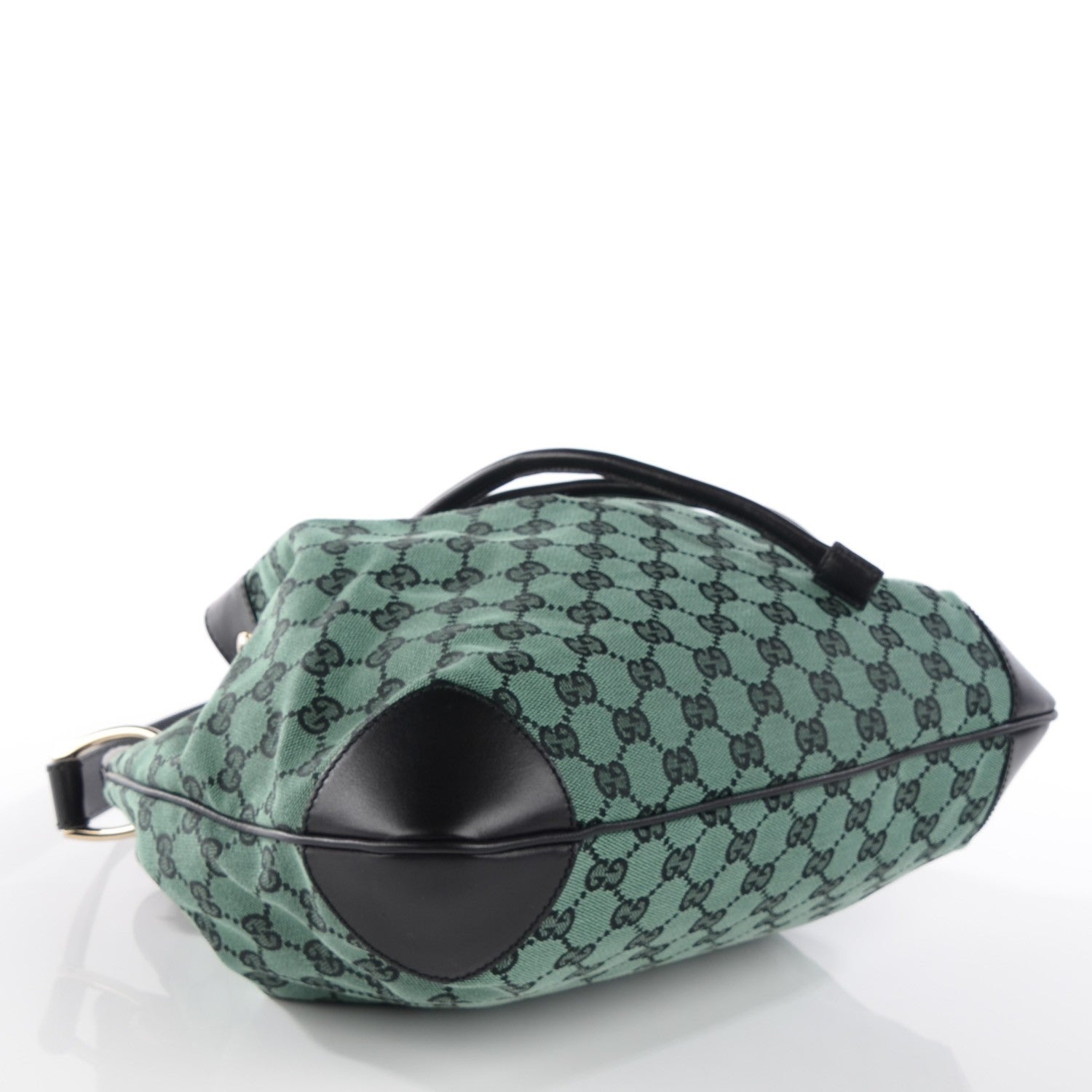Gucci Monogram Drawstring Shoulder Bag Green 4 of 8