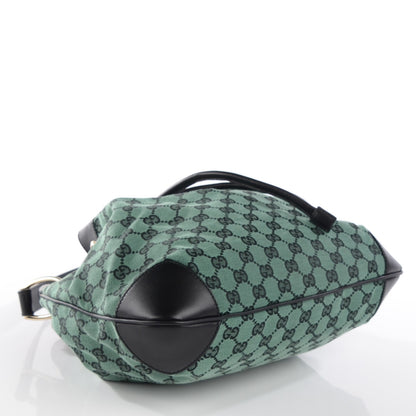 Gucci Monogram Drawstring Shoulder Bag Green 4 of 8