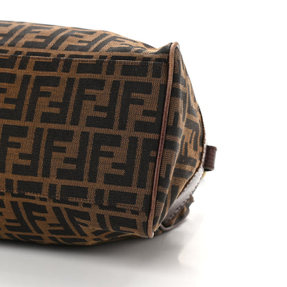 Fendi Zucca Calfskin Lizard Shoulder Bag Tobacco 8 of 12