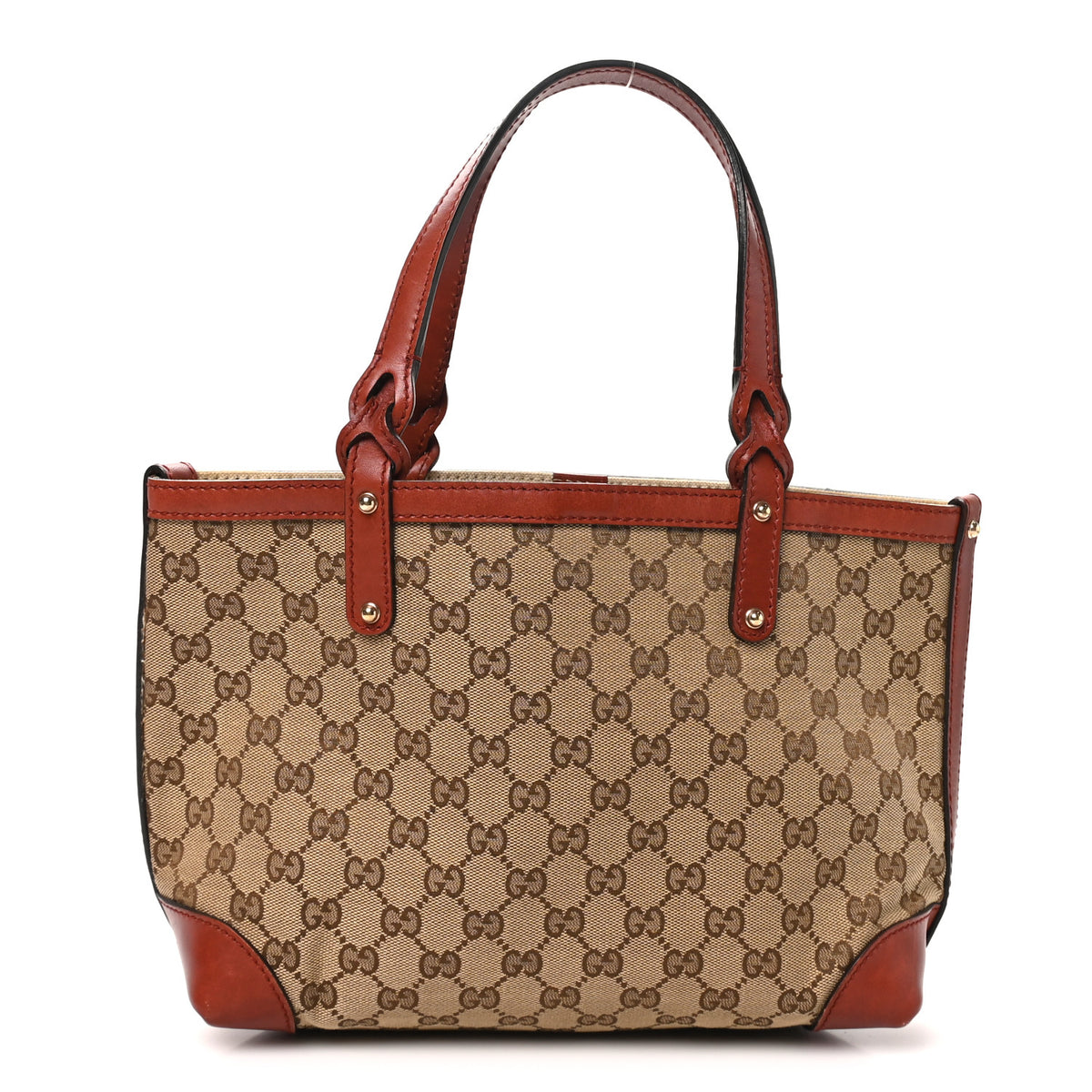 Monogram Small Craft Tote Red