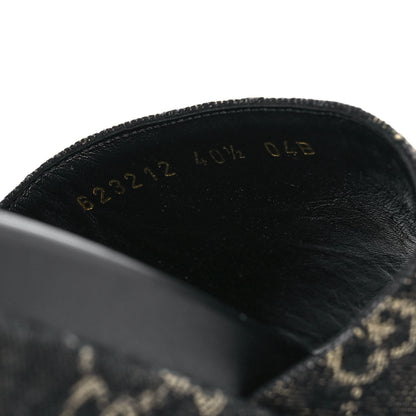 Gucci Jacquard Black Denim GG Monogram Angelina Platform 55mm Slide Sandals 40.5 Black Ivory 8 of 9