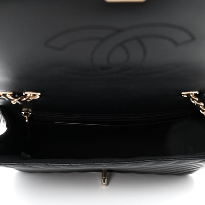 Chanel Calfskin Chevron Quilted Small Statement Flap Black 4 of 4
