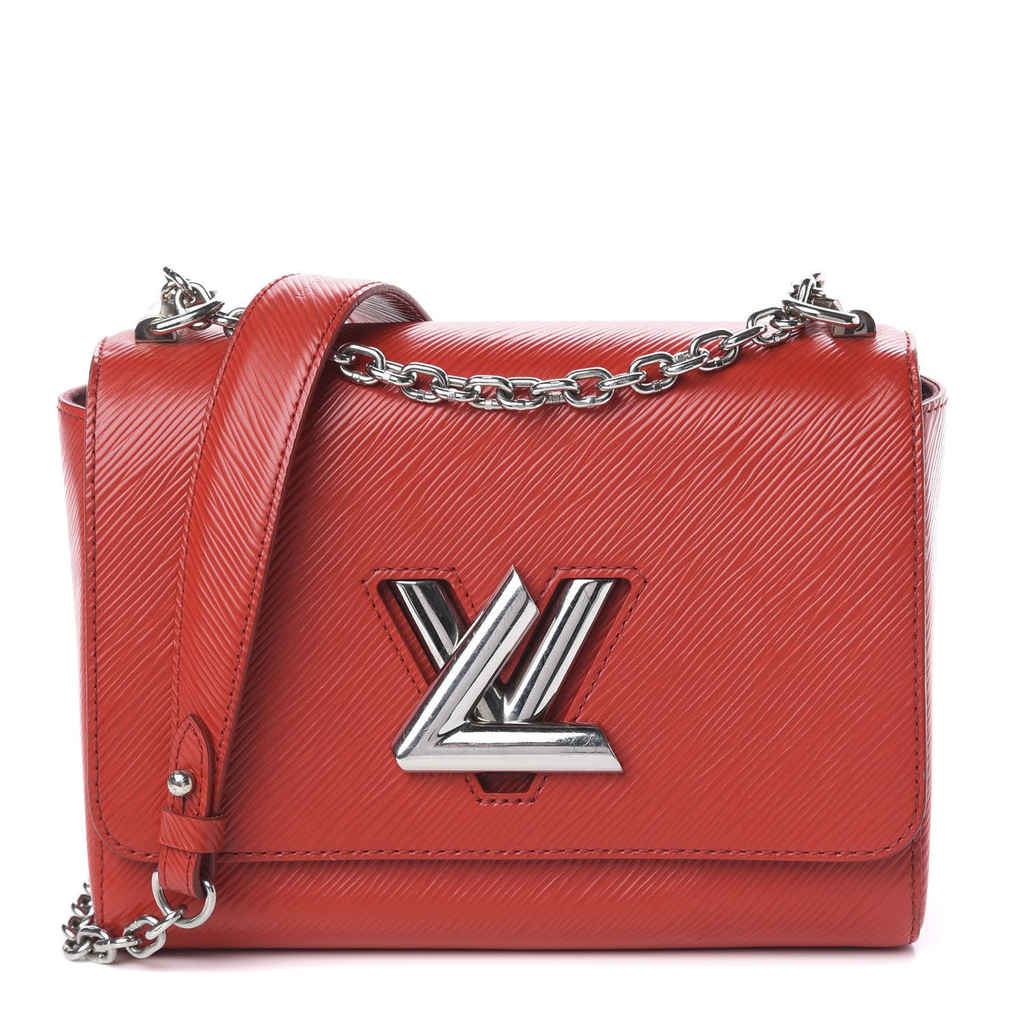 Epi Twist Shoulder Bag MM Coquelicot