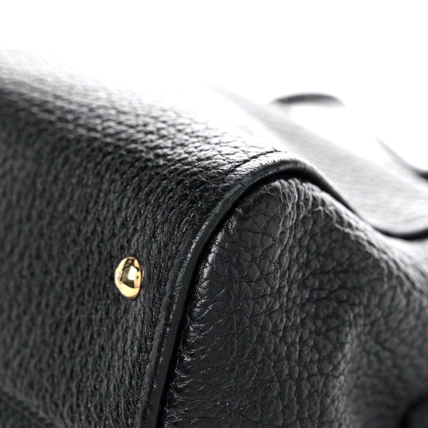 Fendi Pebbled Calfskin Large Chameleon Tote Black 7 of 13