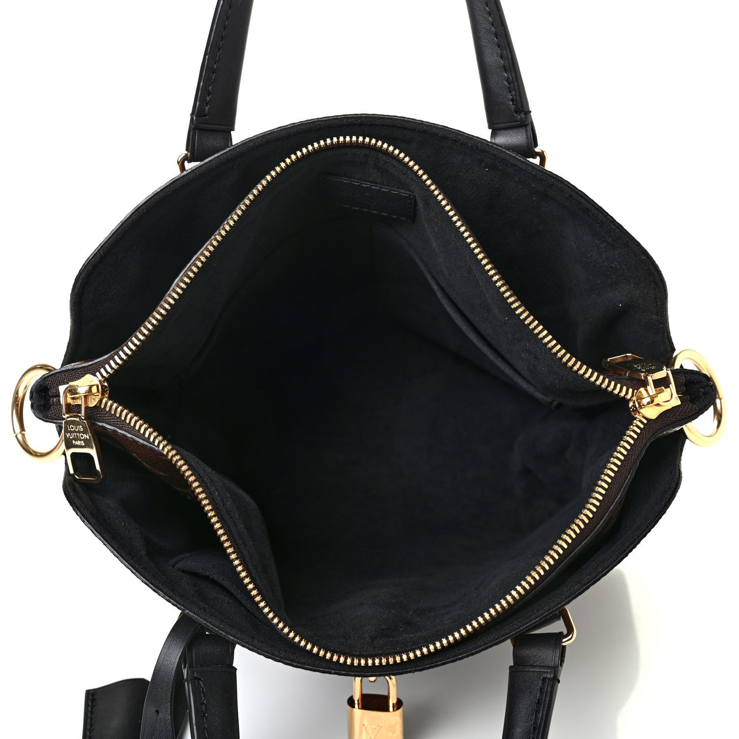 Louis Vuitton Monogram Flower Zipped Tote PM Black 4 of 4