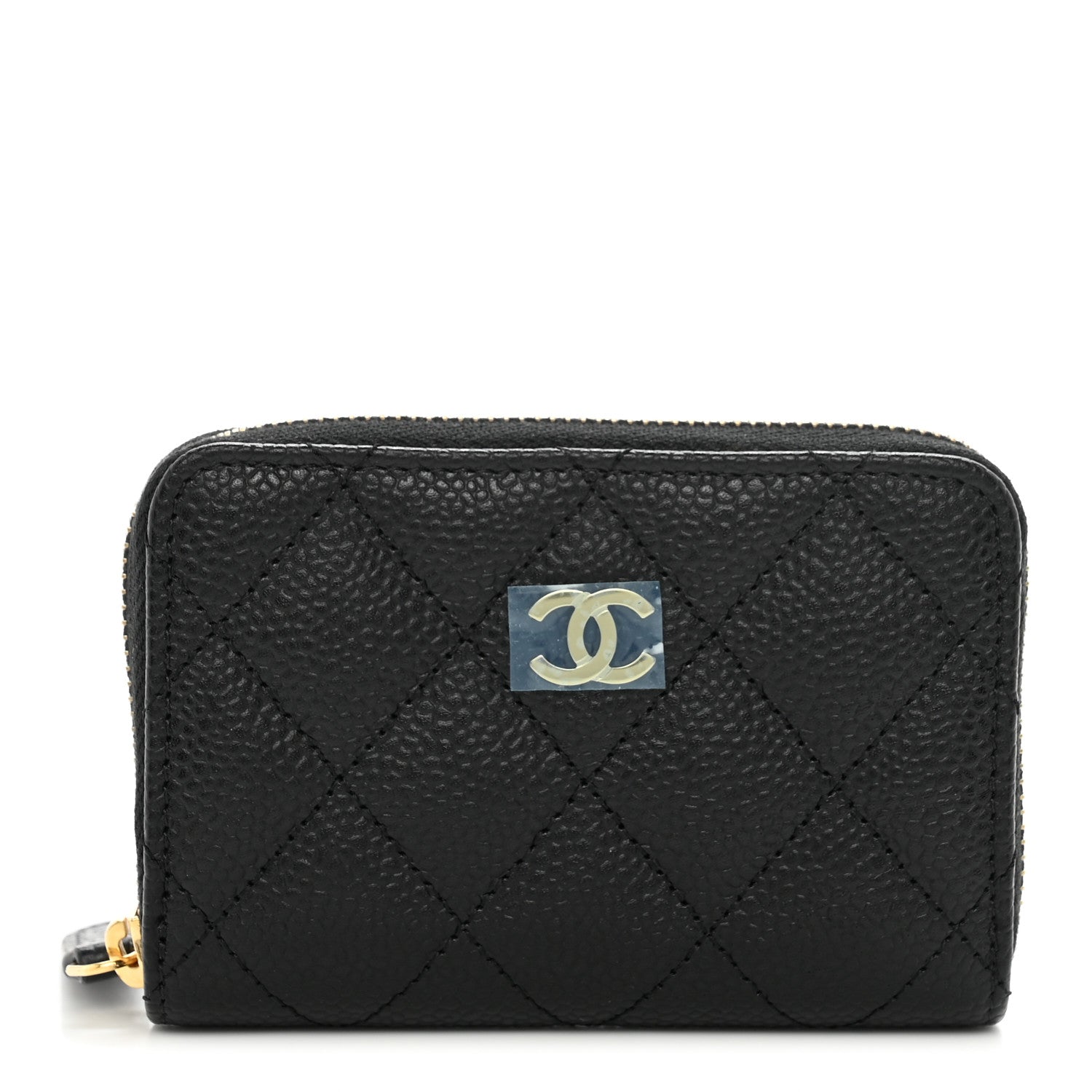 Chanel Caviar Quilted Zip Coin Purse Black 1 of 7