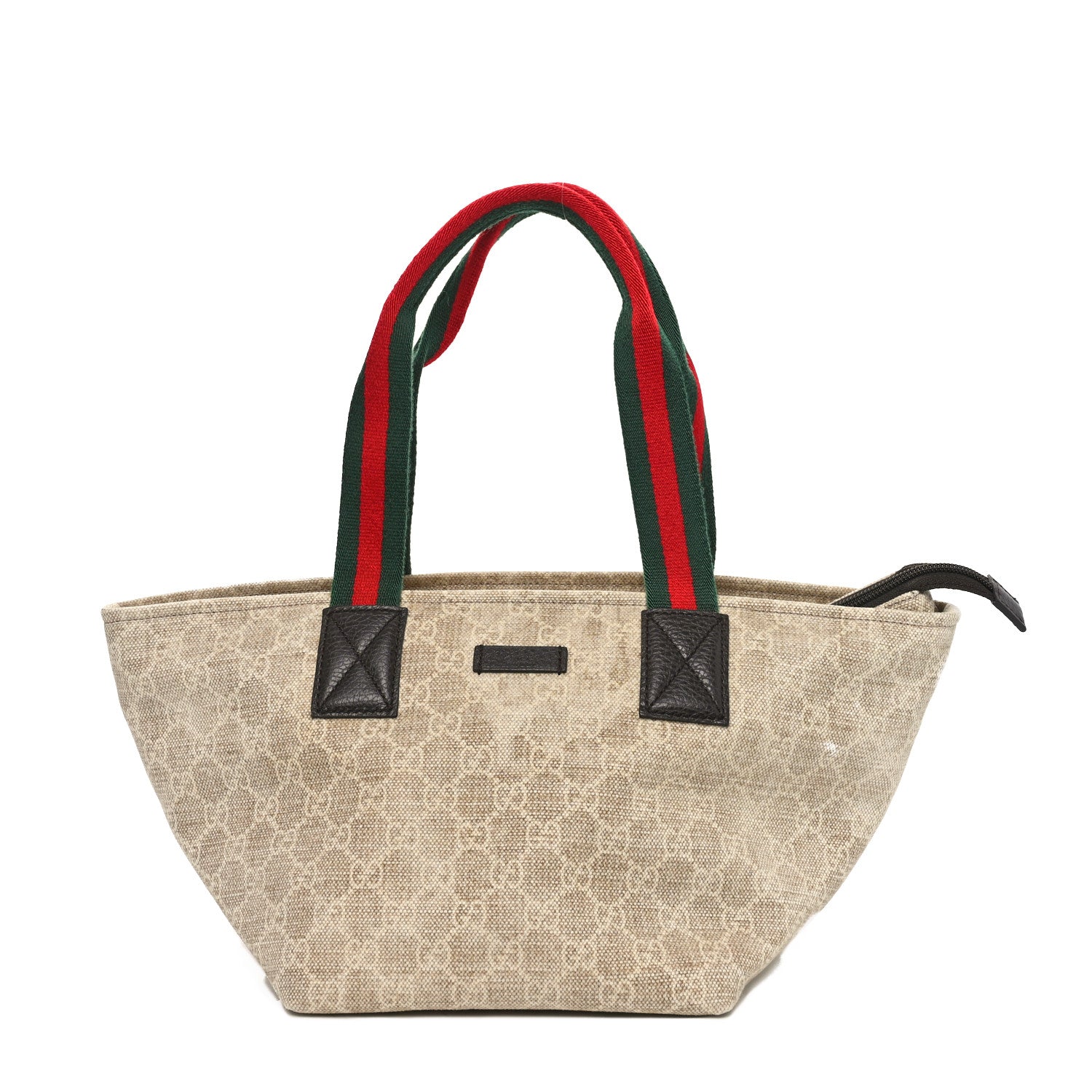 Gucci GG Monogram Mini Web Handle Bucket Tote Ivory 1 of 10