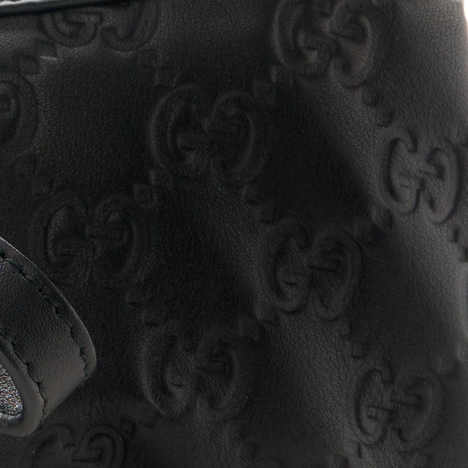 Gucci Guccissima Signature New Britt Wristlet Black 8 of 11