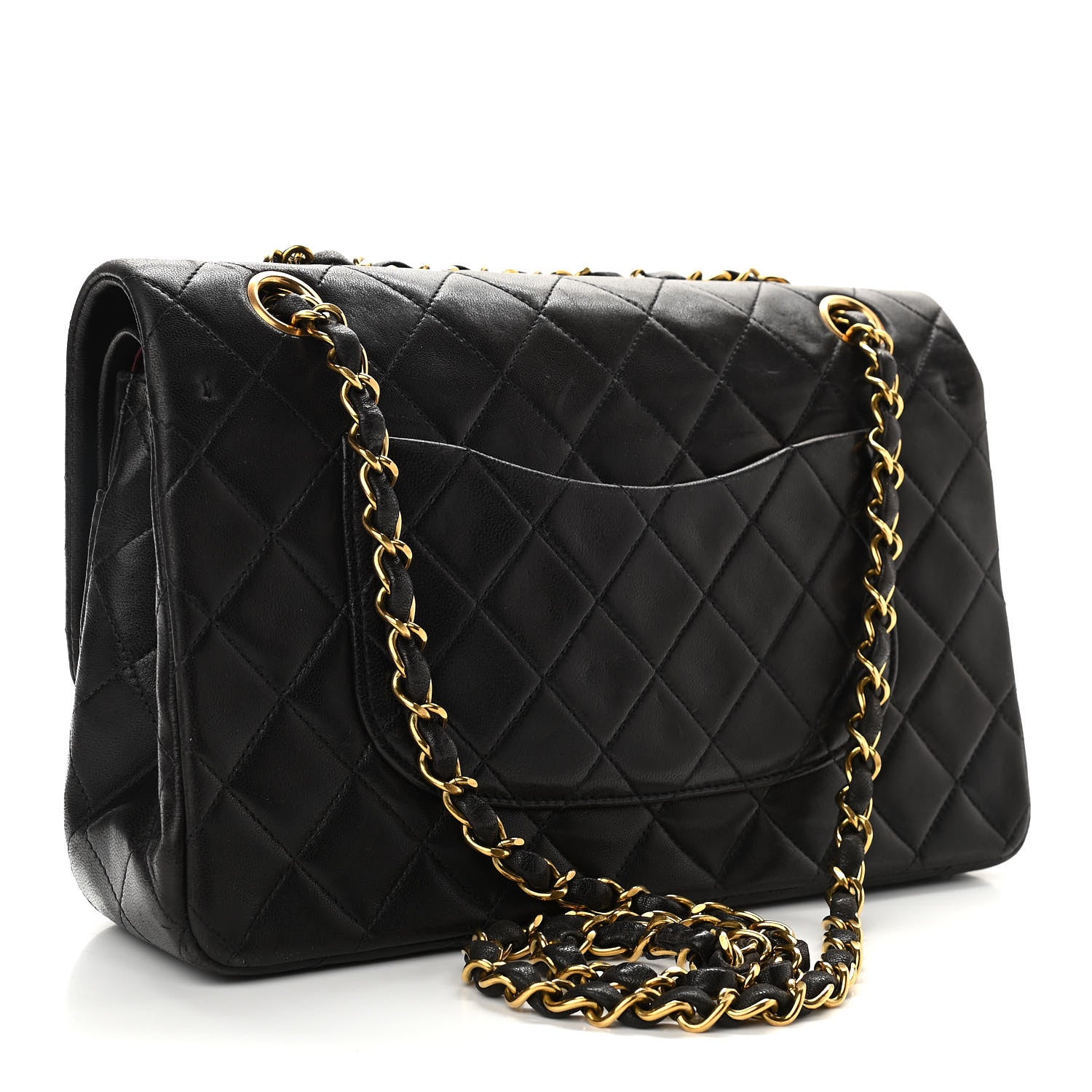 Chanel Lambskin Quilted Medium Double Flap Black 3 of 10