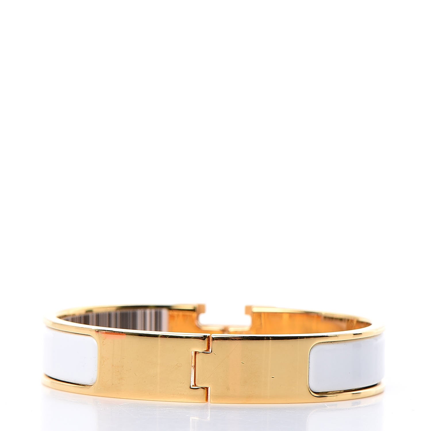 Hermes Enamel Narrow Clic Clac H Bracelet PM White 3 of 6