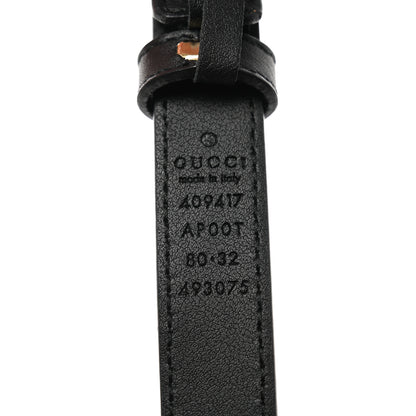 Gucci Calfskin Double G 40mm Belt 80 32 Black 3 of 6