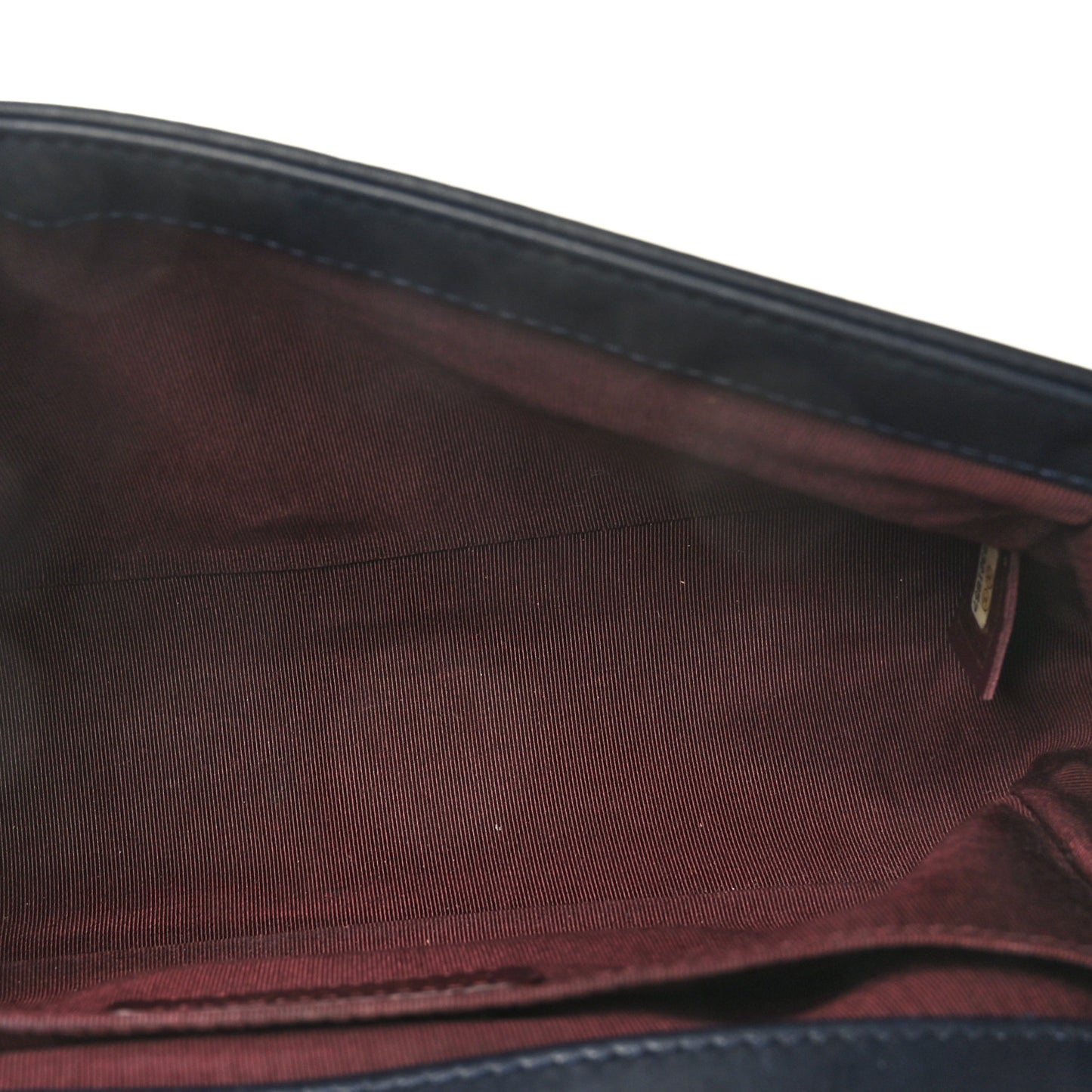 Caviar Suede Calfskin Chevron Medium Boy Flap Navy