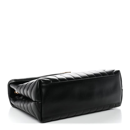 Saint Laurent Calfskin Y Quilted Monogram Medium Loulou Chain Satchel Black 4 of 11